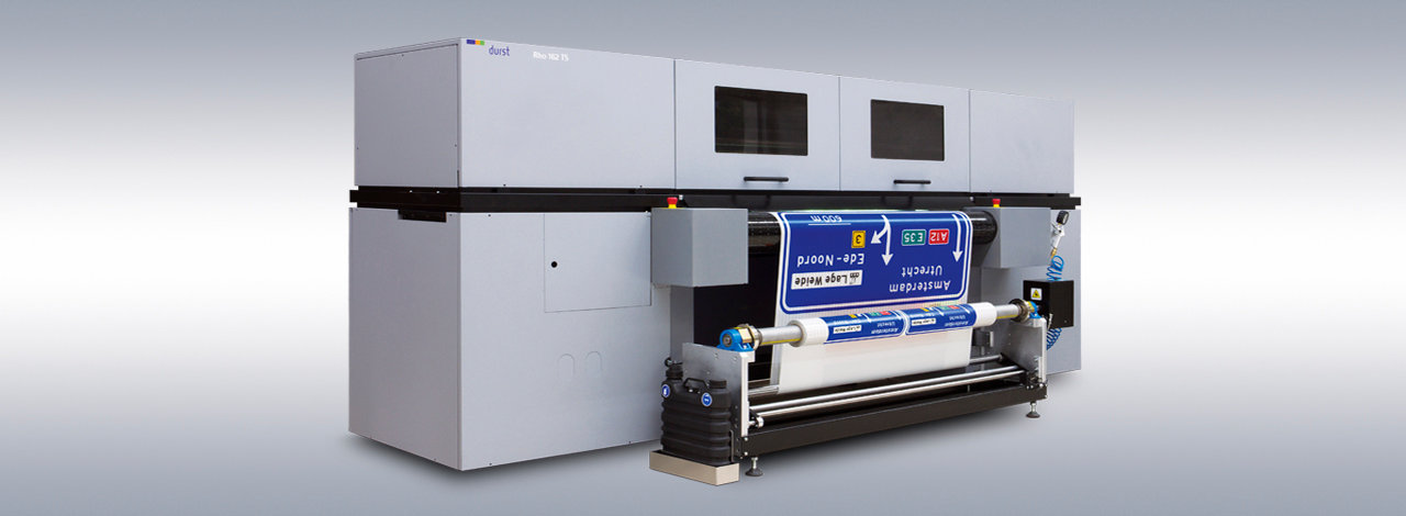 Large Format Printing Traffic Safety Systems - Durst Rho 162 TS - Inkjet-printer for the production of road traffic signs.