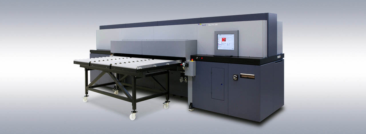 Large Format Printing Flatbed - Durst Rho P10 200/250 - The most versatile and productive 10 picoliter flatbed printer on the market.